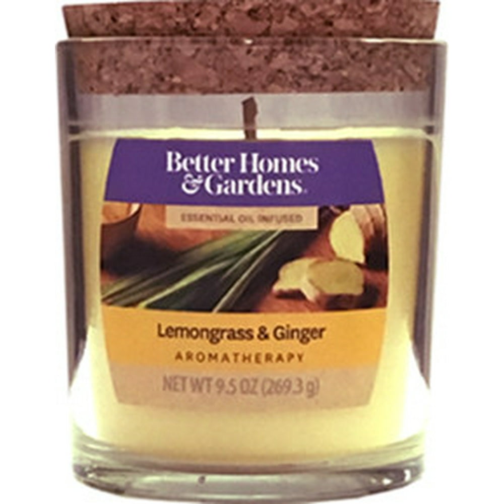 Better Homes & Garden Lemongrass & Ginger 9.5oz Jar Candle, Green