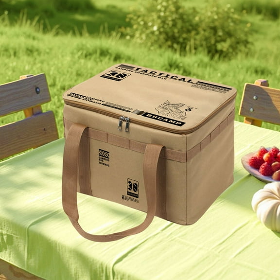 Outdoor Folding Storage Box,Picnic Camping Equipment Organizer,Waterproof Tactical Gear Bag,Large Capacity Foldable Storage Tote,Portable Kitchenware Caddy Holiday Gifts