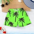 thumbnail image 4 of ITSAME Swim Trunks for Boys, with Pockets Elastic Waist Quick-Dry Trendy Seaside Beach Surfing Swim Bottoms Green 4-5T, 4 of 8
