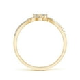 thumbnail image 2 of ANGARA Natural Two Stone Diamond Split Shank Bypass Ring in 14K Yellow Gold for Women (Size-2.5mm| Color-K| Clarity-I3) | April Birthstone, Anniversary, Jewelry Gift for Women | Natural Diamond Ring, 2 of 8
