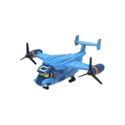 Robocar Poli Carey Carrier Transport Helicopter Toy Holds 2 Die-Cast Rescue Vehicles Xmas Gift for Kids Boys Girls
