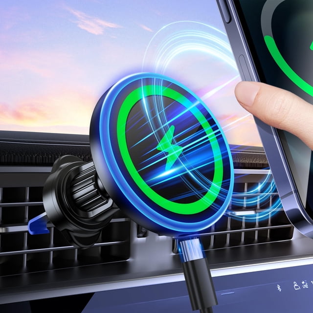 Cargador de montaje en coche Cargador inalámbrico MagSafe 3 en 1 bokilino