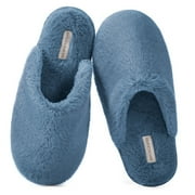 Snug Leaves Women's Fuzzy House Memory Foam Slippers Cute Furry Leopard Print Faux Fur Lined Closed Toe Indoor Slides Bedroom Slip On Shoes