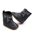 thumbnail image 6 of Yindaity Baby Girls Cowboy Tassel Boots Side Zipper Moccasins Soft Bottom Non-Slip Toddler Shoe(Black,7), 6 of 8