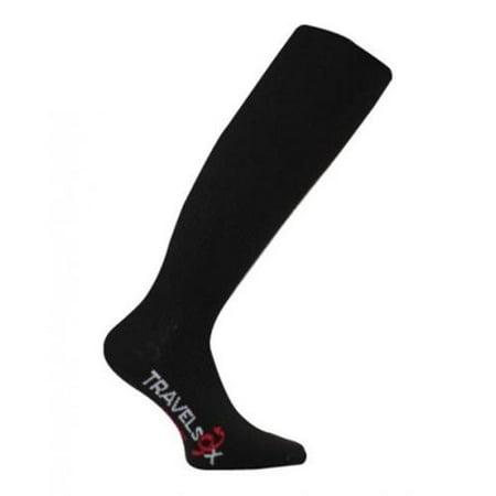 Travelsox TS 1000 Patented Graduated Compression OTC Flight Travel Socks, Black - Medium