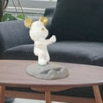 thumbnail image 3 of Unique Bear Sculpture Mobile Phone Stand Holder Animal Bracket Cartoon push palm White, 3 of 10