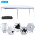thumbnail image 4 of Topcobe 10' x 20' Canopy Tents for Outdoor, Waterproof Tents and Canopies Gazebo with Carry Bag for Wedding, Party, Commercial Event, Button Design, Five Sets, White, 4 of 8
