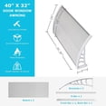 thumbnail image 6 of WoofPaw Polycarbonate Door Window Awning, All Weather Rain Snow UV Protection Front Entry Canopy with Heavy Duty ABS Bracket for Residential & Commercial Exterior Use Clear Board  White Bracket 40x32, 6 of 18
