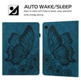 thumbnail image 4 of Allytech Galaxy Tab A8 10.5" Case X200, PU Leather Pretty Butterfly Embossed Cards Slots Pen Holder Shockproof Auto Sleep Wake Case Cover for Samsung Galaxy Tab A8 10.5" X200 X205 X207 - Blue, 4 of 6
