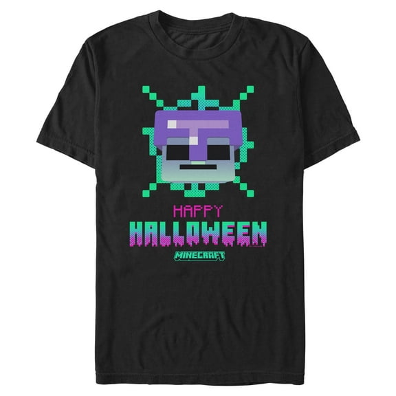 Mens Minecraft Happy Skeleton Enchanted Helmet T Shirt