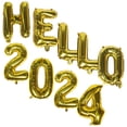 thumbnail image 1 of OULII 1Set Festive Atmosphere Party Balloon Decorations 2024 New Year Golden, 1 of 8