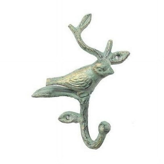 Handcrafted Model Ships K-9050-Bronze Antique Seaworn Bronze Cast Iron Decorative Bird Hook, 6 in.