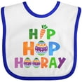 thumbnail image 3 of Inktastic Easter Hip Hop Hooray with Eggs and Carrot Boys or Girls Baby Bib, 3 of 4