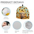 thumbnail image 6 of ZUXONGSY Sunflower Highland Cow Tea Cozy for Teapot Kettle Dust Cover with Hanging Ring Warming Tea Kettle Quilt Fit Tea Breakfast Warmer Cover Not Easy to Pilling and Fade Home Decor, 6 of 7