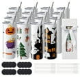 thumbnail image 1 of KFFKFF Set of 16 Sublimation Tumblers, 20oz Slim Straight Design, Blank Stainless Steel Sublimation Tumblers, Dual-Walled Stainless Steel Tumbler for Heat Transfer Personalized Presents, 1 of 9