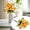 Yellow, variant on Clearance Artificial flowers under $1,Outdoor Artificial Flowers Colorful Flower Camellia 6pcs With Stem Realistic Rose Wedding Home Table Centerpiece Faux Floral Rose