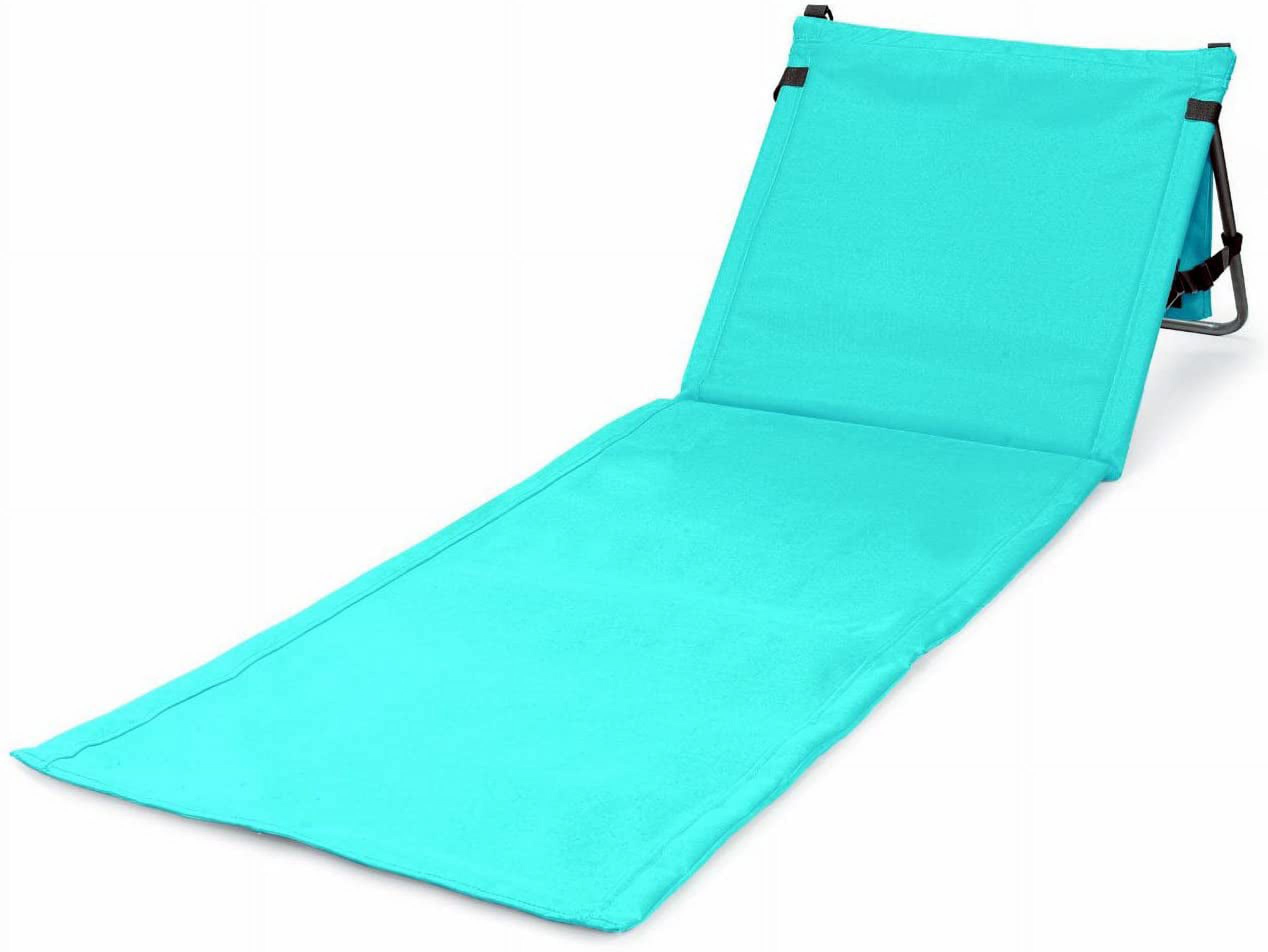 Bo-Toys Portable Beach Mat Padded Lounge Chair and Tote (Plain Blue) - image 4 of 10