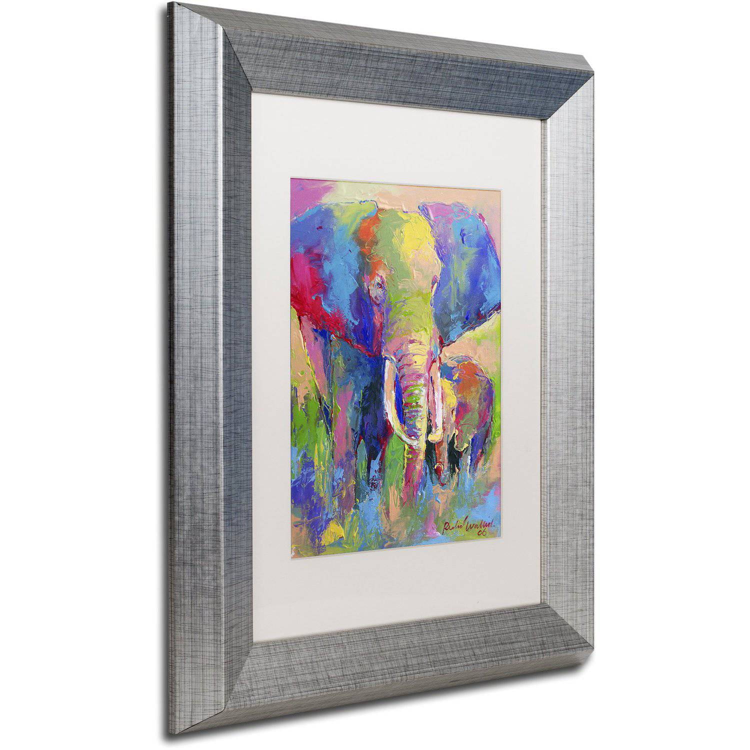 Richard Wallich 'Elephant 1' Matted Framed Art