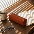 thumbnail image 5 of WONDBA PU Leather Pencil Case with zipper, simple style Brown, 5 of 5