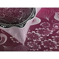 thumbnail image 4 of Ambesonne Purple Mandala Quilted Bedspread Set 3 Pcs, Classic Baroque, Queen Size, Pale Pink Maroon Black, 4 of 5