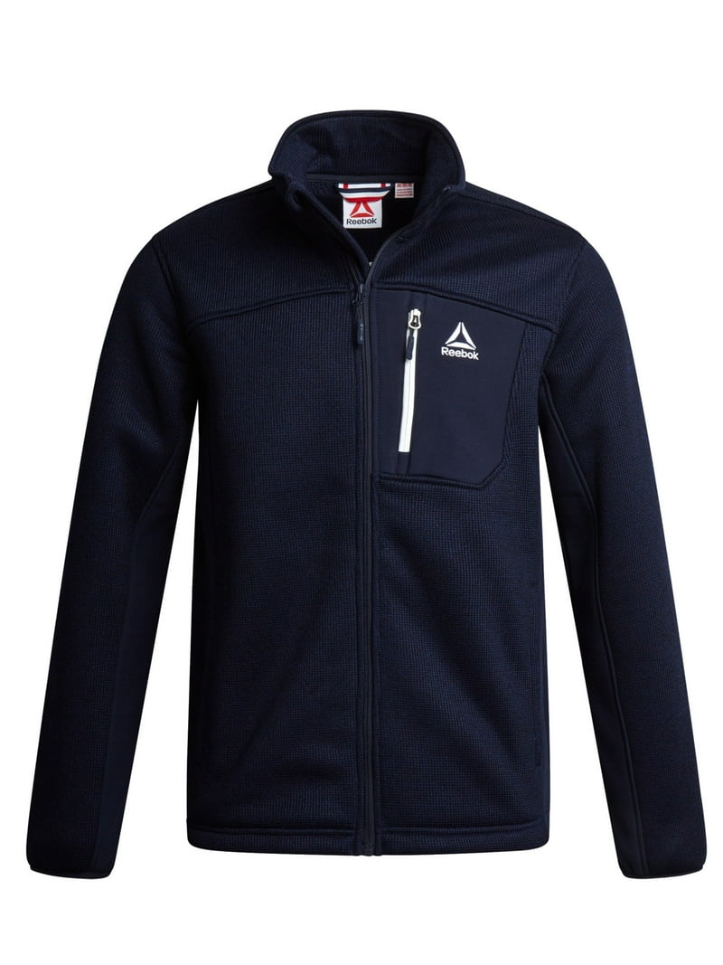 Reebok Men's and Big Men's Textured Fleece Jacket, Sizes S-3XL