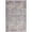 Blue, variant on 5' X 7' Multicolor Oriental Power Loom Distressed Washable Area Rug