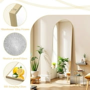 59x16 Arched Full Length Mirror Full Body Mirror Floor Mirror Standing Hanging or Leaning Wall,Gold