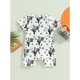 thumbnail image 4 of Bagilaanoe Newborn Baby Girl Boys Jumpsuit Print Short Sleeve Bodysuit 3M 6M 12M 18M Infant Summer One Piece Romper, 4 of 8