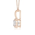 thumbnail image 2 of ANGARA Natural Diamond Solitaire V-Bale Pendant in 14K Rose Gold for Women (Size-5.9mm| Color-I-J| Clarity-I1-I2) | April Birthstone, Anniversary, Jewelry Gift for Women | Natural Diamond Necklace, 2 of 9