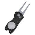 thumbnail image 1 of 1pc Golf Folding Fork Aluminum Alloy Handle Mark Tool Spring Repair Fork Golf Training Accessory Divot Tool, 1 of 5