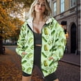 thumbnail image 5 of Garronmavis Green Cucumber Full Zip Up Hoodies for Women Fashionable Casual Women Oversized Sweatshirts Comfortable Cozy Long Sleeve Winter Fall Outfits Fashion Clothes, 5 of 7