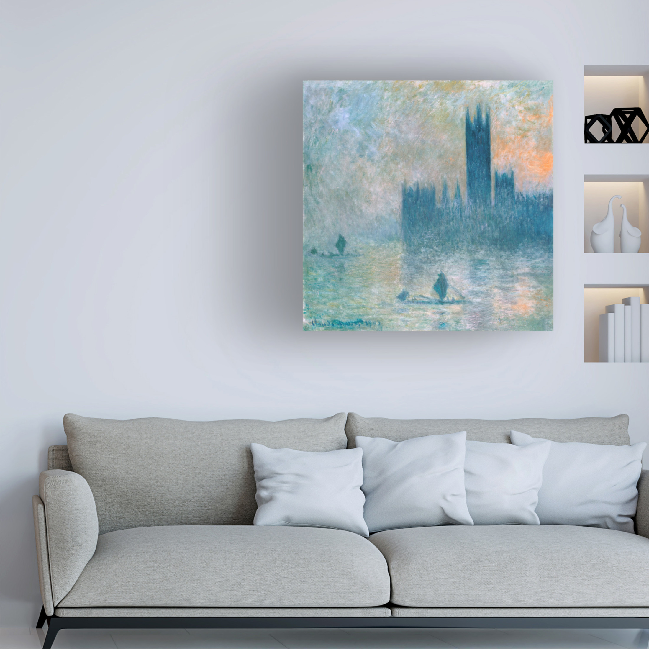 Trademark Fine Art Pictufy The Houses of Parliament Canvas Wall Art