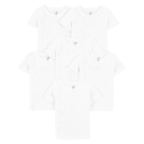 Body Simple Joys by Carter's Baby, paquete de 6, color blanco para bebés prematuros