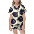 thumbnail image 1 of Girls Outfits&Set Pajamas For Children Shirt And Pant Cute Printed Matching Set Sleepwear With Pockets For Halloween, 1 of 4