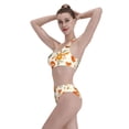 thumbnail image 5 of Vsdgher Womens High Waisted Bikini Sets Two Piece Swimsuit Flower Fox Print Tummy Control Bathing Suit-, 5 of 8