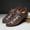 Dark Brown, variant on Men's Closed Toe Woven Outdoor Sandals