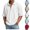 White, variant on HAJWOH Mens Quarter Zip Golf Polo Shirts Casual Short Sleeve Waffle Pullover Sweater Top Light Outdoor Sport Shirt