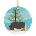 thumbnail image 1 of Vietnamese Pot-Bellied Pig Christmas Ceramic Ornament, 1 of 1