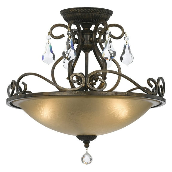 Crystorama Lighting - Three Light Ceiling Mount - Ashton - Three Light