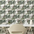 thumbnail image 3 of Ambesonne Vintage Peel & Stick Wallpaper for Home, Retro Bloom Exotic Leaves, 13"x36", Reseda Green and Rose, 3 of 6