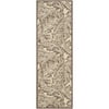 SAFAVIEH Courtyard Connie Floral Indoor/Outdoor Runner Rug, 2'3" x 6'7", Natural/Chocolate
