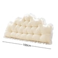 thumbnail image 2 of QISIWOLE Beige Dorm Twin Headboard Wedge Pillow, 39in Handmade Support Backrest Large Bolster Cushion with Two Large Side Pockets and Removable Cover, 2 of 7