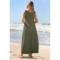 thumbnail image 6 of TEMOFON Sleeveless Dresses for Women Scoop Neck Casual Summer Dress Maxi Dresses with Pockets, 6 of 9
