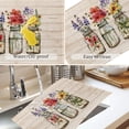 thumbnail image 4 of Spring Summer Flowers Placemats Set of 6,Washable Heat Resistant 12×18 Inch Linen Table Mats Vintage Floral Place Mats for Party Outdoor Dining Décor, 4 of 6