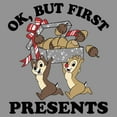 thumbnail image 2 of Junior's Chip 'n Dale But First Christmas Presents  Cowl Neck Sweatshirt, 2 of 4