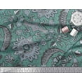 thumbnail image 3 of Soimoi Polyester Crepe Fabric Leaves & Floral Ethnic Print Fabric by Yard 52 Inch Wide, 3 of 3