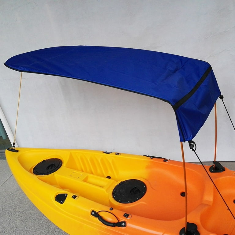 Kayak Sun Shade Canopy, Waterproof Single Person Sun Shade Portable  Foldable Kayak Umbrella Canoe Awning Sun Shade Canopy for Kayak Outdoor Boat  Canoe Fishing,50x44inch 