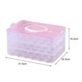 thumbnail image 6 of Egg Storage Box Transparent 24 Grids Large Capacity Dustproof with Lid And Handle Stackable Kitchen Fridge Egg Tray Egg Storage Container Egg Holder, 6 of 8