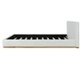 thumbnail image 6 of Christopher Knight Home Velvet Upholstered King Bed, Solid Wood Platform  Bed Frame, White, 6 of 7