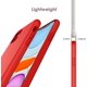 thumbnail image 5 of Funda de silicona para iPhone 11 (2019) de 6,1 pulgadas, funda protectora de cuerpo completo con tacto suave y sedoso, funda a prueba de golpes con forro de microfibra (rojo), 5 of 5